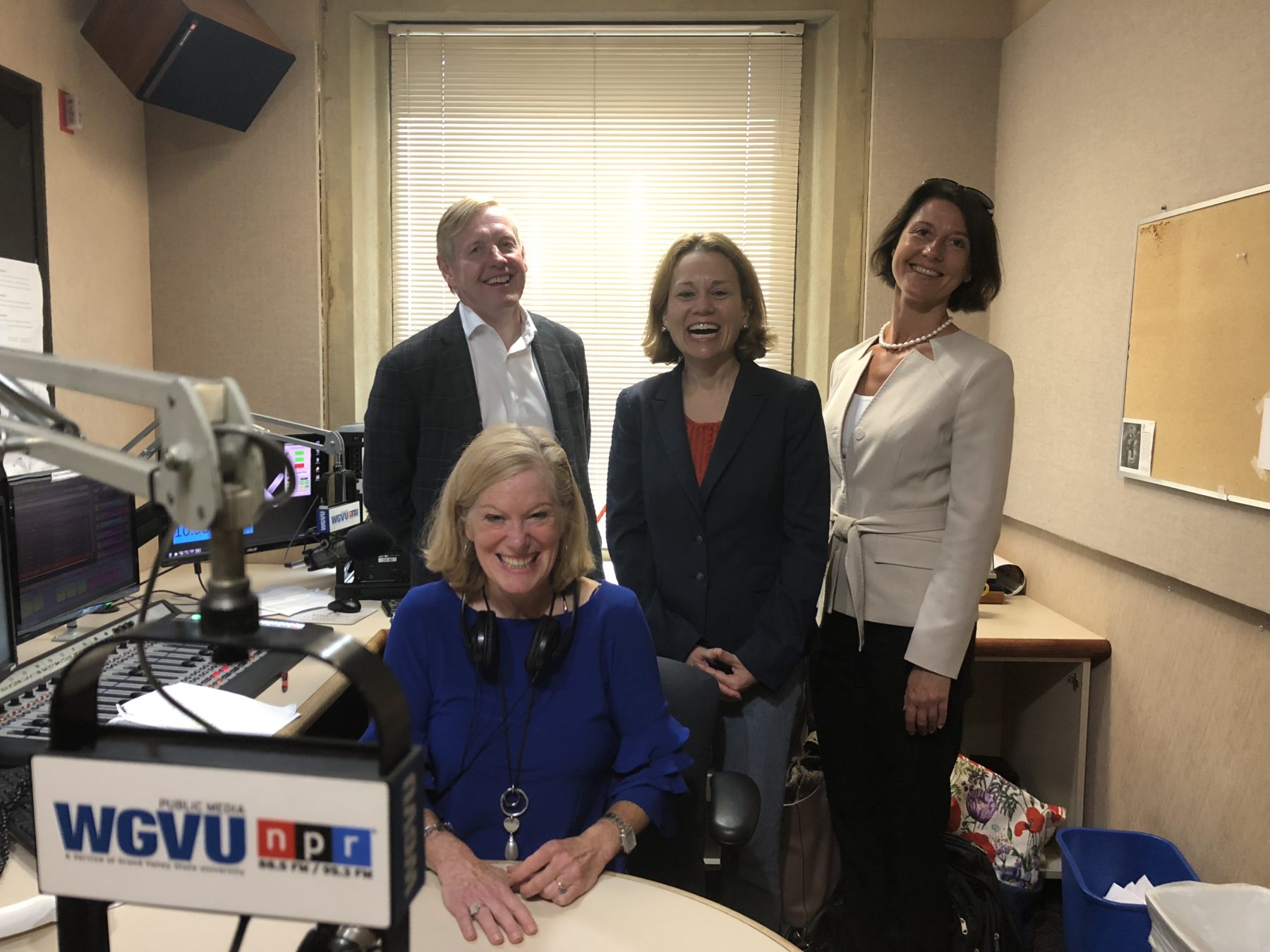 Shelley Irwin, Kadri Liik, Amb. Aas, and Julie Smith after a delightful morning radio interview