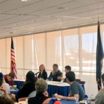 Amb. Haber and Amb. Schuwer answer questions from Boise State University students about the transatlantic relationship.