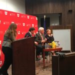 The Hinckley Institute of Politics at the University of Utah hosted the team for a panel discussion for almost 200 college students 