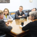 October 19- Julianne Smith, Ambassador Karin Olofsdotter, Karl-Theodor zu Guttenberg, and Christian Hänel meet with Allegheny County Executive, Rich Fitzgerald in downtown Pittsburgh. 