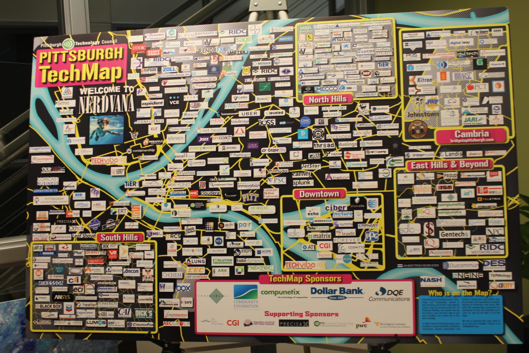 October 20- this map at the Pittsburgh Tech Council gives everyone a great idea of just how many technology companies are currently in Pittsburgh. 